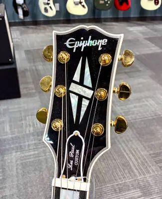 Epiphone - Les Paul Custom Electric Guitar with Hardshell Case - Ebony 2